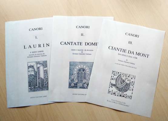 L regoi de partidures de la cianties del Canori rua a compiment col terzo volum.
