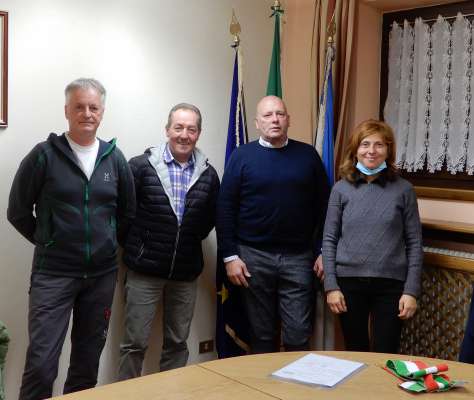 La squadra de goern del Comun de Mazin: Vittorio Deapoli, Rinaldo Bernard, Fausto Castelnuovo e Nicoletta Dallago.
