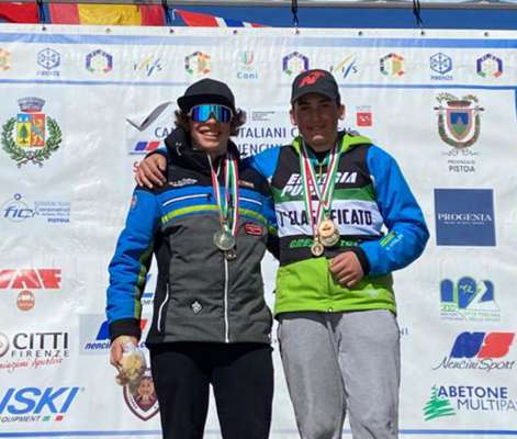 Federico Fontana e Thomas Liberatore, campions taliegn sul Abetone.
