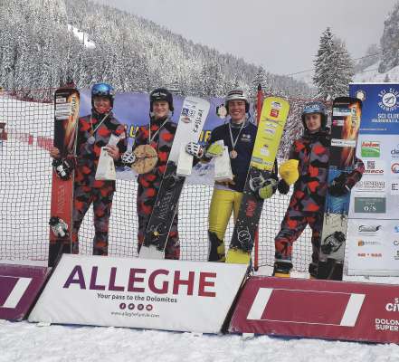 Tommy Rabanser ie ruvà terzo pra la garejeda FIS Junior nternaziunela de slalom lerch paralel a Alleghe.

