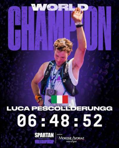 Luca, campiun dl monn de spartan race ultra